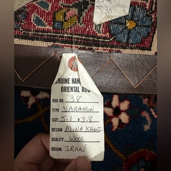 Persian Varamin Floral Wool Hand-Knotted Rug - Picture 3 of 4